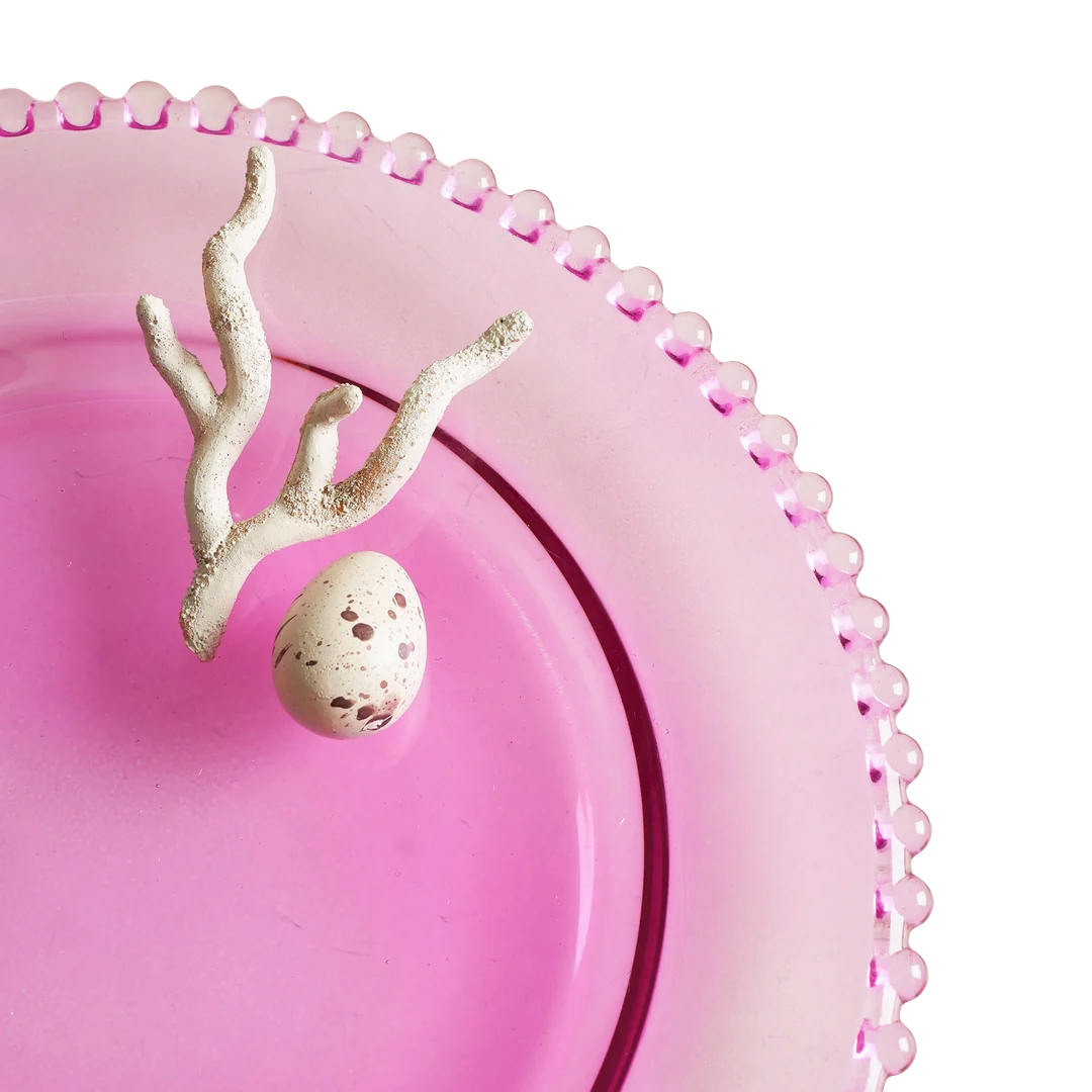 Pink Perle Dinner Plate