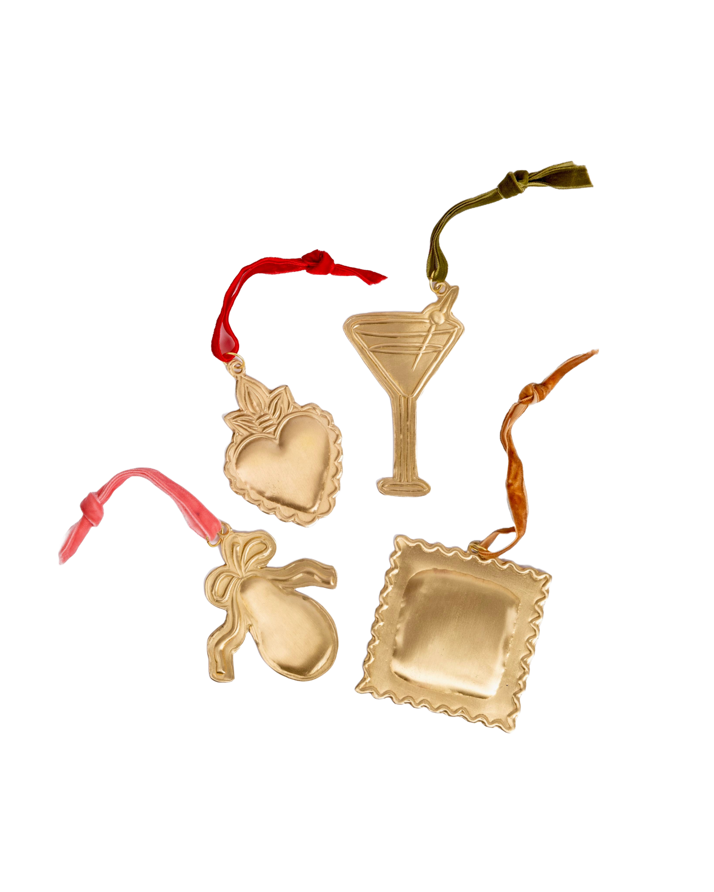 Trés Merry Ornaments (Set of Four)