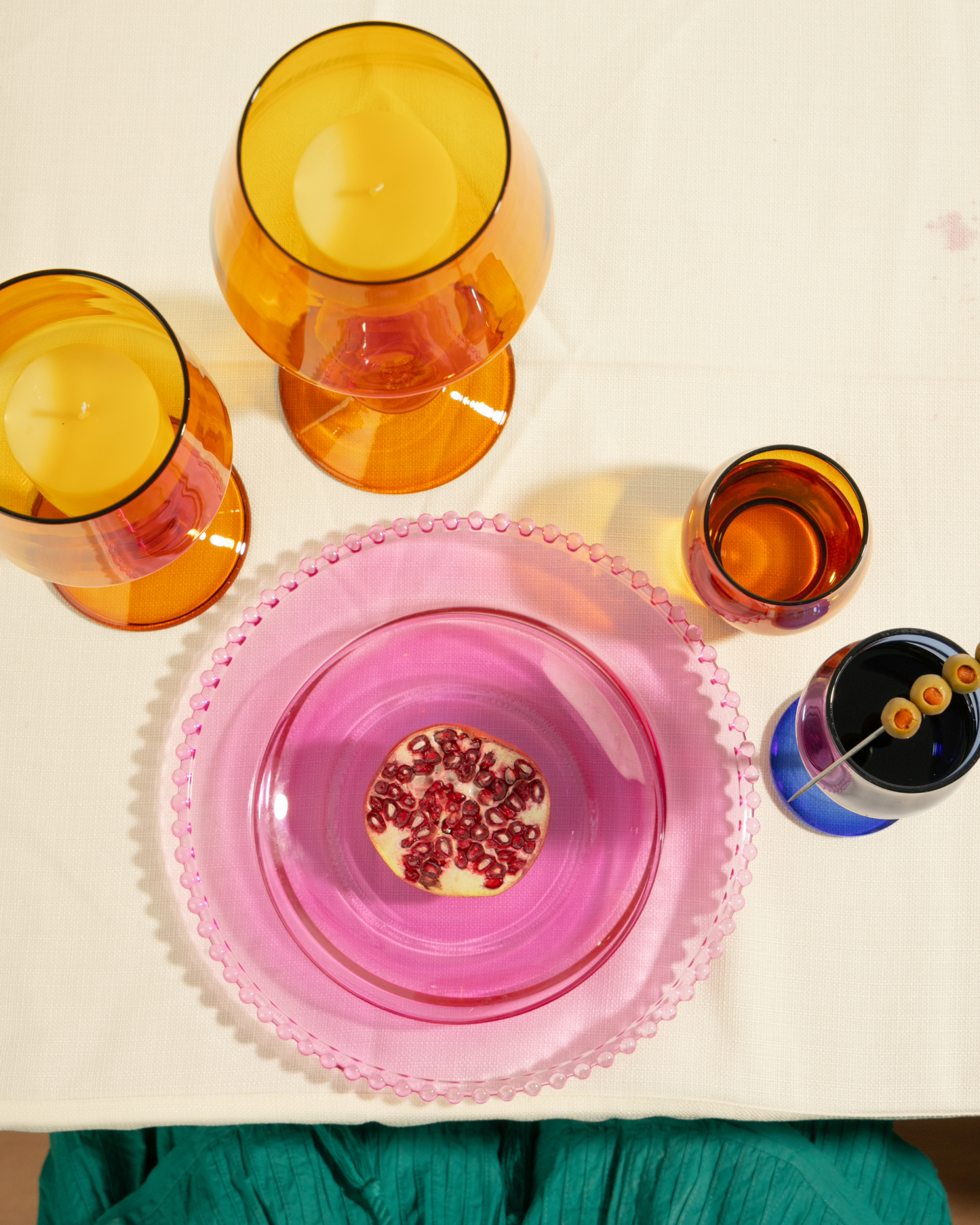 Pink Perle Dinner Plate