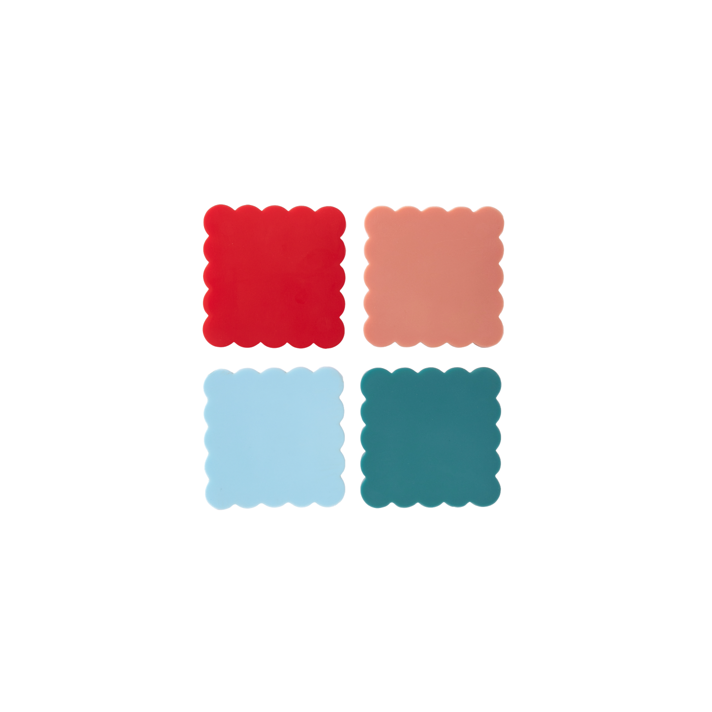 Memphis Scalloped Coasters (Set of four)
