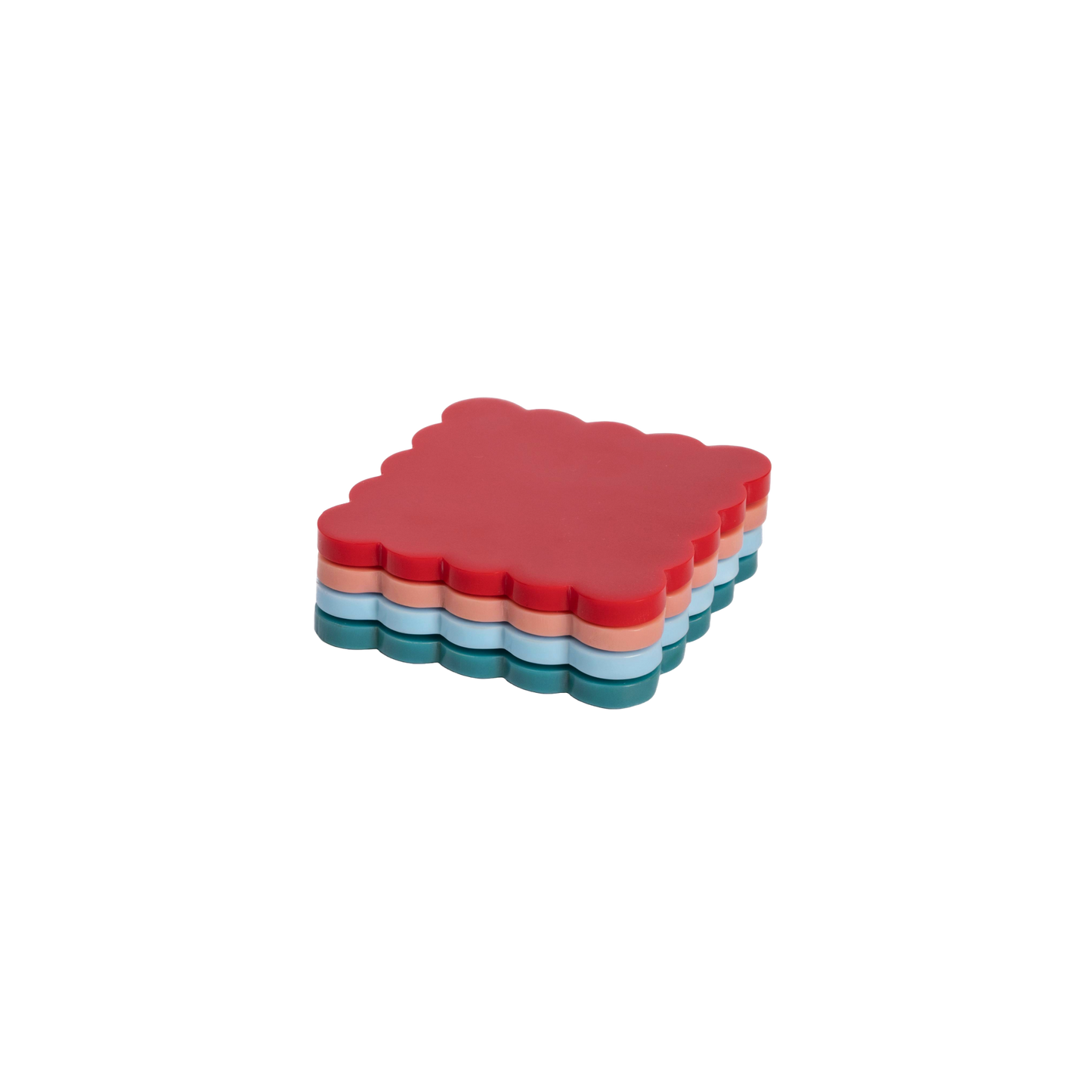 Memphis Scalloped Coasters (Set of four)