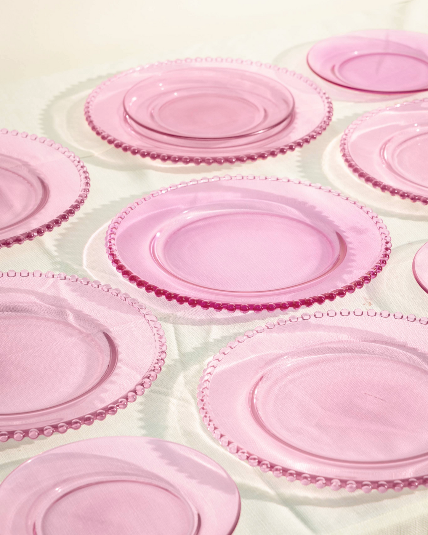 Pink Perle Dinner Plate